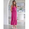 imageANRABESS Women Summer Casual Sleeveless Crewneck Sundress Aline Flowy Tiered Maxi Long Beach Dress Vacation OutfitsHot Pink