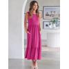 imageANRABESS Women Summer Casual Sleeveless Crewneck Sundress Aline Flowy Tiered Maxi Long Beach Dress Vacation OutfitsHot Pink