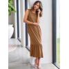 imageANRABESS Women Summer Casual Sleeveless Crewneck Sundress Aline Flowy Tiered Maxi Long Beach Dress Vacation OutfitsKhaki