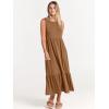 imageANRABESS Women Summer Casual Sleeveless Crewneck Sundress Aline Flowy Tiered Maxi Long Beach Dress Vacation OutfitsKhaki
