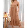 imageANRABESS Women Summer Casual Sleeveless Crewneck Sundress Aline Flowy Tiered Maxi Long Beach Dress Vacation OutfitsLight Rust