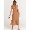 imageANRABESS Women Summer Casual Sleeveless Crewneck Sundress Aline Flowy Tiered Maxi Long Beach Dress Vacation OutfitsLight Rust