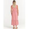 imageANRABESS Women Summer Casual Sleeveless Crewneck Sundress Aline Flowy Tiered Maxi Long Beach Dress Vacation OutfitsPink