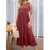 imageANRABESS Women Summer Casual Sleeveless Crewneck Sundress Aline Flowy Tiered Maxi Long Beach Dress Vacation OutfitsRed