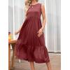 imageANRABESS Women Summer Casual Sleeveless Crewneck Sundress Aline Flowy Tiered Maxi Long Beach Dress Vacation OutfitsRed