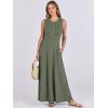 imageANRABESS Women Summer Casual Sleeveless Maxi Sundress Button Fit ampamp Flare ALine Flowy Long Dresses 2025 Beach OutfitsArmy Green