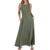 imageANRABESS Women Summer Casual Sleeveless Maxi Sundress Button Fit ampamp Flare ALine Flowy Long Dresses 2025 Beach OutfitsArmy Green