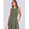 imageANRABESS Women Summer Casual Sleeveless Maxi Sundress Button Fit ampamp Flare ALine Flowy Long Dresses 2025 Beach OutfitsArmy Green