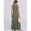 imageANRABESS Women Summer Casual Sleeveless Maxi Sundress Button Fit ampamp Flare ALine Flowy Long Dresses 2025 Beach OutfitsArmy Green