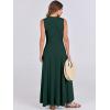 imageANRABESS Women Summer Casual Sleeveless Maxi Sundress Button Fit ampamp Flare ALine Flowy Long Dresses 2025 Beach OutfitsDeep Green