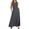 imageANRABESS Women Summer Casual Sleeveless Maxi Sundress Button Fit ampamp Flare ALine Flowy Long Dresses 2025 Beach OutfitsGray Blue