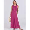 imageANRABESS Women Summer Casual Sleeveless Maxi Sundress Button Fit ampamp Flare ALine Flowy Long Dresses 2025 Beach OutfitsHot Pink