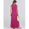 imageANRABESS Women Summer Casual Sleeveless Maxi Sundress Button Fit ampamp Flare ALine Flowy Long Dresses 2025 Beach OutfitsHot Pink