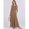 imageANRABESS Women Summer Casual Sleeveless Maxi Sundress Button Fit ampamp Flare ALine Flowy Long Dresses 2025 Beach OutfitsKhaki