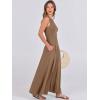 imageANRABESS Women Summer Casual Sleeveless Maxi Sundress Button Fit ampamp Flare ALine Flowy Long Dresses 2025 Beach OutfitsKhaki