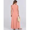 imageANRABESS Women Summer Casual Sleeveless Maxi Sundress Button Fit ampamp Flare ALine Flowy Long Dresses 2025 Beach OutfitsLight Pink