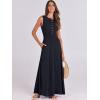 imageANRABESS Women Summer Casual Sleeveless Maxi Sundress Button Fit ampamp Flare ALine Flowy Long Dresses 2025 Beach OutfitsNavy Blue