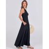 imageANRABESS Women Summer Casual Sleeveless Maxi Sundress Button Fit ampamp Flare ALine Flowy Long Dresses 2025 Beach OutfitsNavy Blue