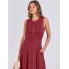 imageANRABESS Women Summer Casual Sleeveless Maxi Sundress Button Fit ampamp Flare ALine Flowy Long Dresses 2025 Beach OutfitsWine Red