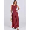 imageANRABESS Women Summer Casual Sleeveless Maxi Sundress Button Fit ampamp Flare ALine Flowy Long Dresses 2025 Beach OutfitsWine Red