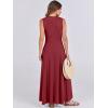 imageANRABESS Women Summer Casual Sleeveless Maxi Sundress Button Fit ampamp Flare ALine Flowy Long Dresses 2025 Beach OutfitsWine Red