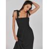 imageANRABESS Women Summer Casual Strap Smocked Maxi Flowy Tiered A Line Beach Travel Sundress Wedding Guest OutfitsBlack