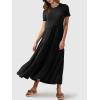 imageANRABESS Women Summer Maxi Dress Short Sleeve Swing Casual Asymmetric Tiered Vacation Long Beach Sundress OutfitsBlack