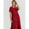 imageANRABESS Women Summer Maxi Dress Short Sleeve Swing Casual Asymmetric Tiered Vacation Long Beach Sundress OutfitsBurgundy