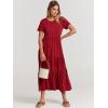 imageANRABESS Women Summer Maxi Dress Short Sleeve Swing Casual Asymmetric Tiered Vacation Long Beach Sundress OutfitsBurgundy