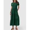 imageANRABESS Women Summer Maxi Dress Short Sleeve Swing Casual Asymmetric Tiered Vacation Long Beach Sundress OutfitsDeep Green