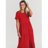 imageANRABESS Women Summer Maxi Dress Short Sleeve Swing Casual Asymmetric Tiered Vacation Long Beach Sundress OutfitsRed