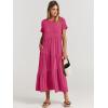 imageANRABESS Women Summer Maxi Dress Short Sleeve Swing Casual Asymmetric Tiered Vacation Long Beach Sundress OutfitsRose