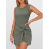 imageANRABESS Women Summer Sleeveless Bodycon Tie Waist Romper Skort Mini Tennis Athletic Dress Built Shorts Casual Vacation DressArmy Green