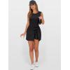 imageANRABESS Women Summer Sleeveless Bodycon Tie Waist Romper Skort Mini Tennis Athletic Dress Built Shorts Casual Vacation DressBlack