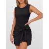 imageANRABESS Women Summer Sleeveless Bodycon Tie Waist Romper Skort Mini Tennis Athletic Dress Built Shorts Casual Vacation DressBlack