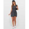 imageANRABESS Women Summer Sleeveless Bodycon Tie Waist Romper Skort Mini Tennis Athletic Dress Built Shorts Casual Vacation DressDeep Grey