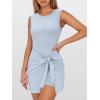 imageANRABESS Women Summer Sleeveless Bodycon Tie Waist Romper Skort Mini Tennis Athletic Dress Built Shorts Casual Vacation DressLight Blue