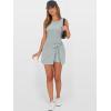 imageANRABESS Women Summer Sleeveless Bodycon Tie Waist Romper Skort Mini Tennis Athletic Dress Built Shorts Casual Vacation DressLight Green