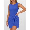 imageANRABESS Women Summer Sleeveless Bodycon Tie Waist Romper Skort Mini Tennis Athletic Dress Built Shorts Casual Vacation DressRoyal Blue