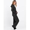 imageANRABESS Womens 2 Piece Lounge Pajama Sets Ribbed Knit Long Sleeve Hoodies Tops Matching Pants Casual Fall Sleepwear OutfitsBlack