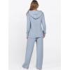 imageANRABESS Womens 2 Piece Lounge Pajama Sets Ribbed Knit Long Sleeve Hoodies Tops Matching Pants Casual Fall Sleepwear OutfitsBlue