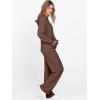 imageANRABESS Womens 2 Piece Lounge Pajama Sets Ribbed Knit Long Sleeve Hoodies Tops Matching Pants Casual Fall Sleepwear OutfitsBrown