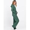 imageANRABESS Womens 2 Piece Lounge Pajama Sets Ribbed Knit Long Sleeve Hoodies Tops Matching Pants Casual Fall Sleepwear OutfitsGreen