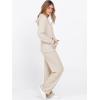 imageANRABESS Womens 2 Piece Lounge Pajama Sets Ribbed Knit Long Sleeve Hoodies Tops Matching Pants Casual Fall Sleepwear OutfitsLight Khaki