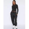 imageANRABESS Womens 2 Piece Sweatsuits Long Sleeve Tight Shirt Tops Joggers Fleece Sweatpants Sets 2025 Fall Sweat Lounge OutfitsBlack