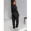 imageANRABESS Womens 2 Piece Sweatsuits Long Sleeve Tight Shirt Tops Joggers Fleece Sweatpants Sets 2025 Fall Sweat Lounge OutfitsBlack