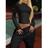 imageANRABESS Womens 2 Piece Sweatsuits Long Sleeve Tight Shirt Tops Joggers Fleece Sweatpants Sets 2025 Fall Sweat Lounge OutfitsBlack
