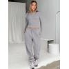 imageANRABESS Womens 2 Piece Sweatsuits Long Sleeve Tight Shirt Tops Joggers Fleece Sweatpants Sets 2025 Fall Sweat Lounge OutfitsGrey