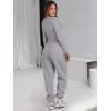 imageANRABESS Womens 2 Piece Sweatsuits Long Sleeve Tight Shirt Tops Joggers Fleece Sweatpants Sets 2025 Fall Sweat Lounge OutfitsGrey