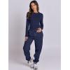 imageANRABESS Womens 2 Piece Sweatsuits Long Sleeve Tight Shirt Tops Joggers Fleece Sweatpants Sets 2025 Fall Sweat Lounge OutfitsNavy Blue